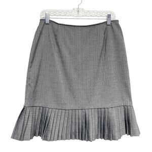 Vintage Briggs Womens Size 10 Grey Pleat Hem Skirt